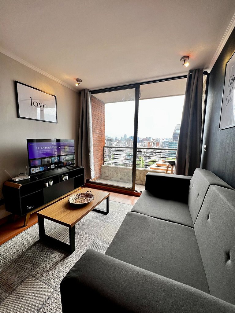 Providencia centro 2D-2B Vista y Estacionamiento