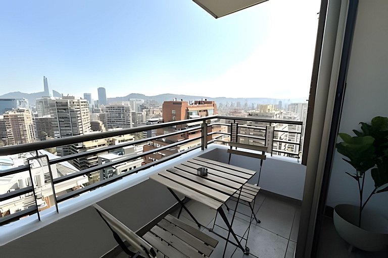 1D en Las Condes con Vista a la Ciudad