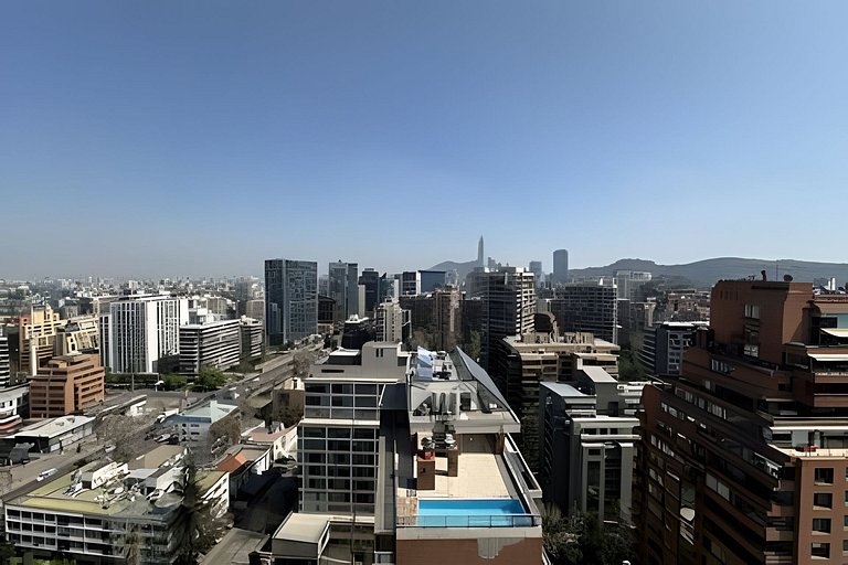 1D en Las Condes con Vista a la Ciudad