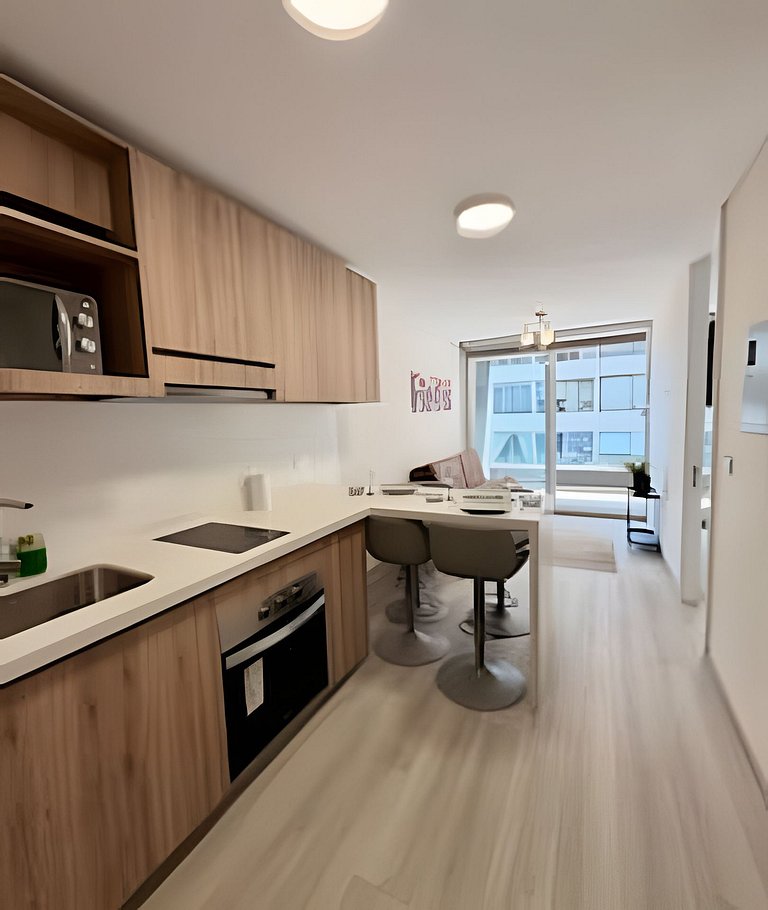 Luminoso 1D/1B en Las Condes excelente ubicación