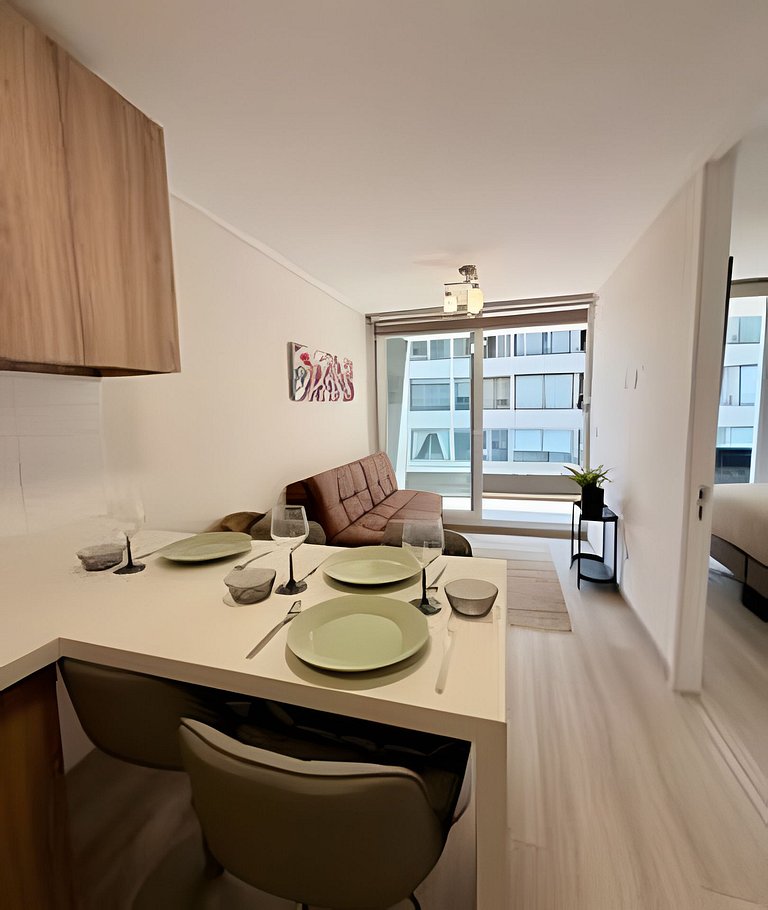 Luminoso 1D/1B en Las Condes excelente ubicación