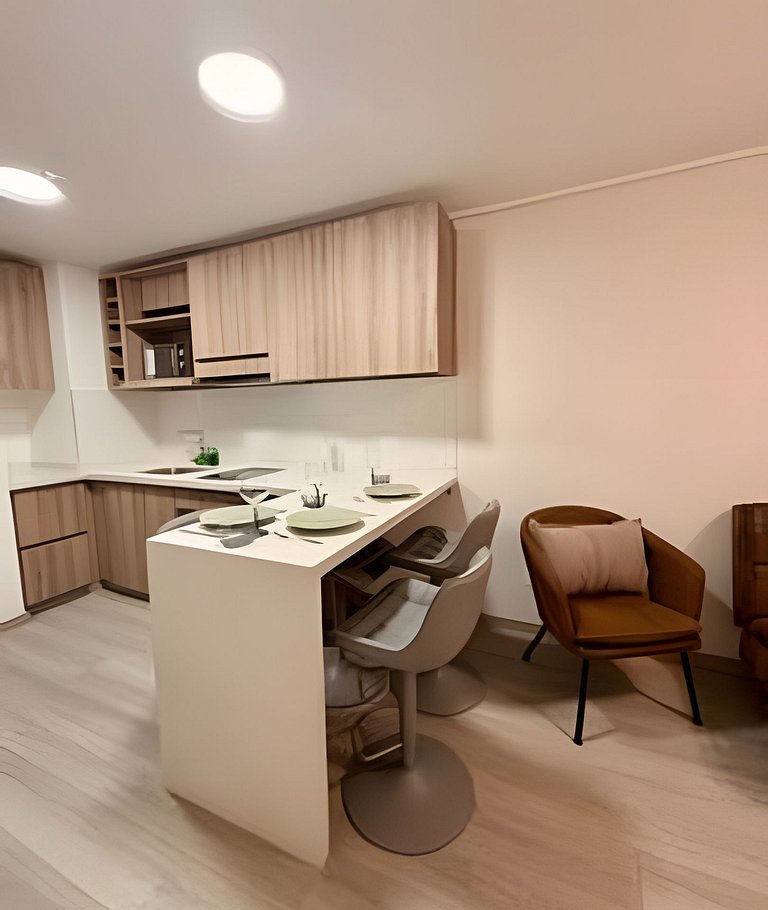 Luminoso 1D/1B en Las Condes excelente ubicación