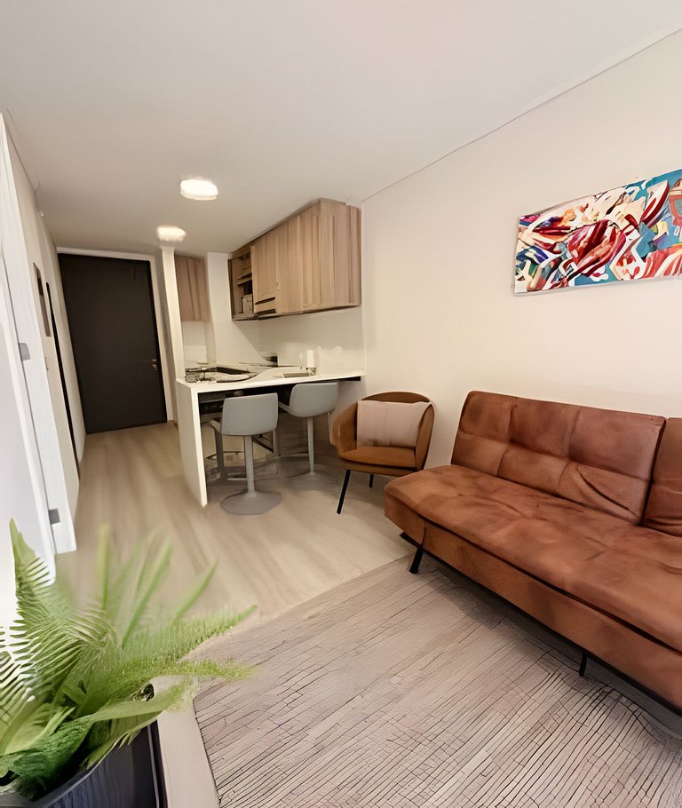 Luminoso 1D/1B en Las Condes excelente ubicación