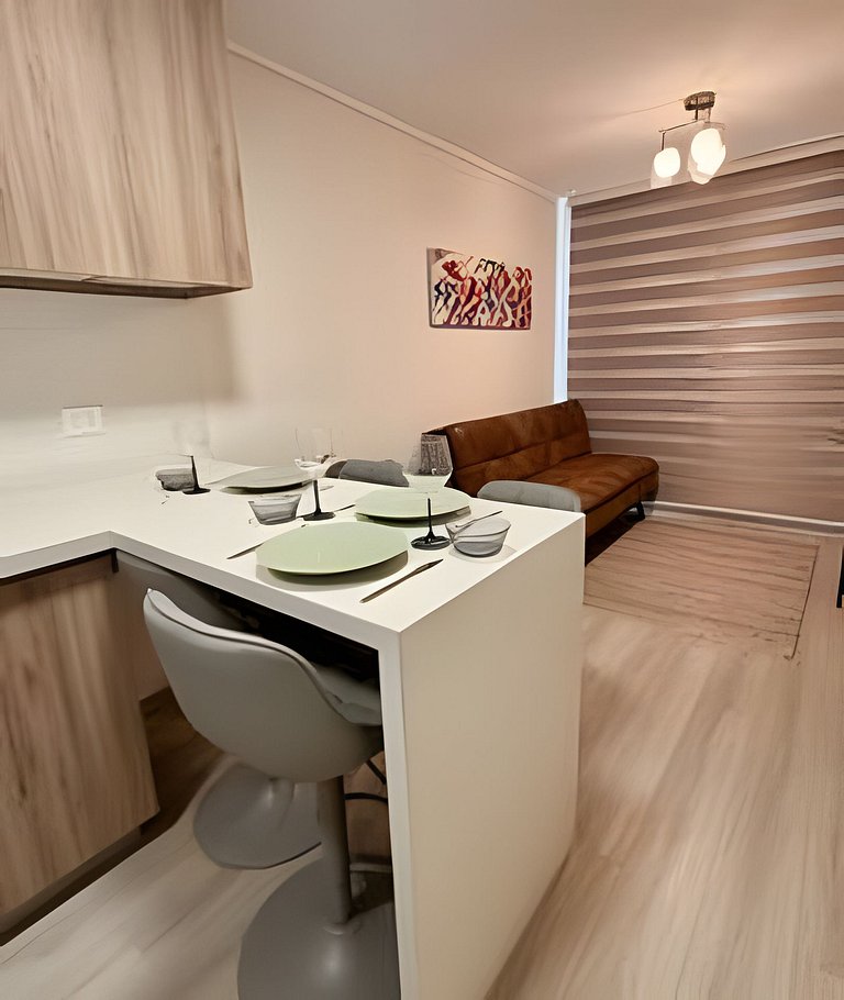 Luminoso 1D/1B en Las Condes excelente ubicación