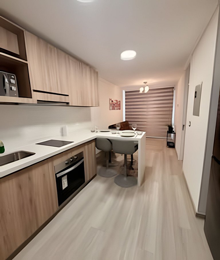 Luminoso 1D/1B en Las Condes excelente ubicación